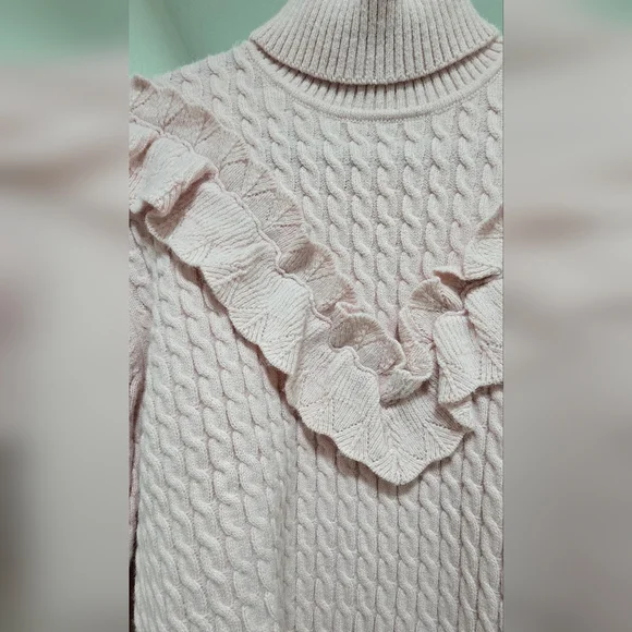 Sugar Thrillz Light Pink Ruffle Sweater - Picture 5 of 5